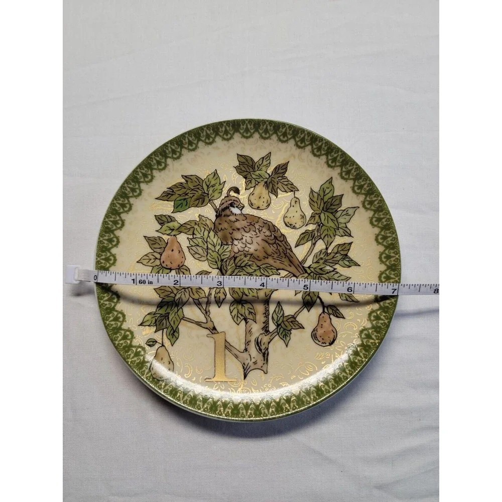 Pottery Barn- 12 Days Of Christmas Dessert Plate, 7 Inch- 4 Calling Birds, Day 4